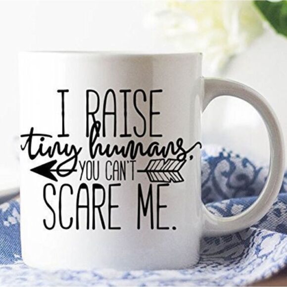 MugsBySandy Coffee Mug, 15 oz. I raise tiny humans... - Picture 1 of 1